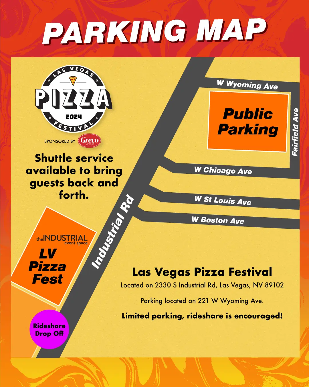 Vegas Pizza Festival Parking Map